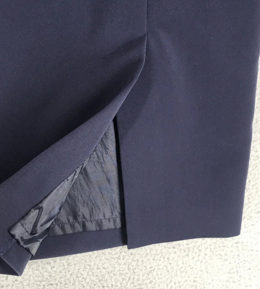 Travis Ayers Pencil Skirt Women Size 10 Career Lined Front Slit Navy - Image 2 of 4