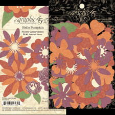 GRAPHIC 45 "HELLO PUMPKIN" FLOWER ASSORTMENT FALL AUTUMN SCRAPJACK'S PLACE