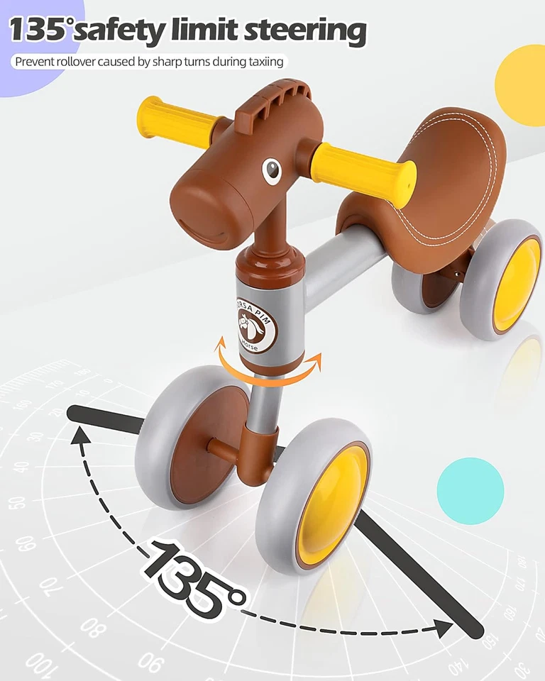 Bicicleta de Equilibrio para Bebé para 1-2 Años Niño Niña Bicicleta de Equilibrio 12-24 Meses Bicicleta de Bebé Foto 4 de 4