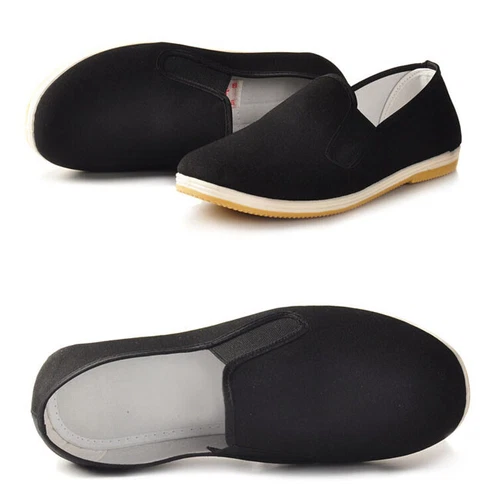 New Men's Chinese Cloth shoes handmade Kung Fu slippers Casual Tai Chi shoes