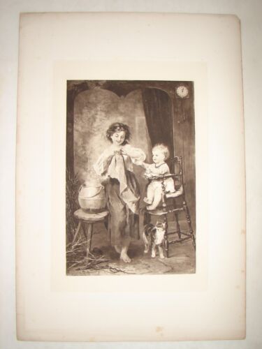 Antique Etching from the original painting by Anton Heinrich Dieffenbach