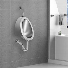 Automatic Wall Mounted Bathroom Urinal, Intelligent Sensor Flush Public Toilet