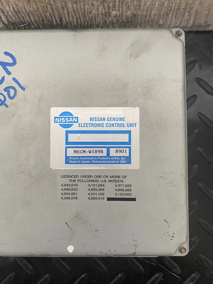 Оригинальный компьютер двигателя 1996 Nissan Pathfinder 3.3 ECM с переключателем зажигания MECM-W189R - Изображение 2 из 4