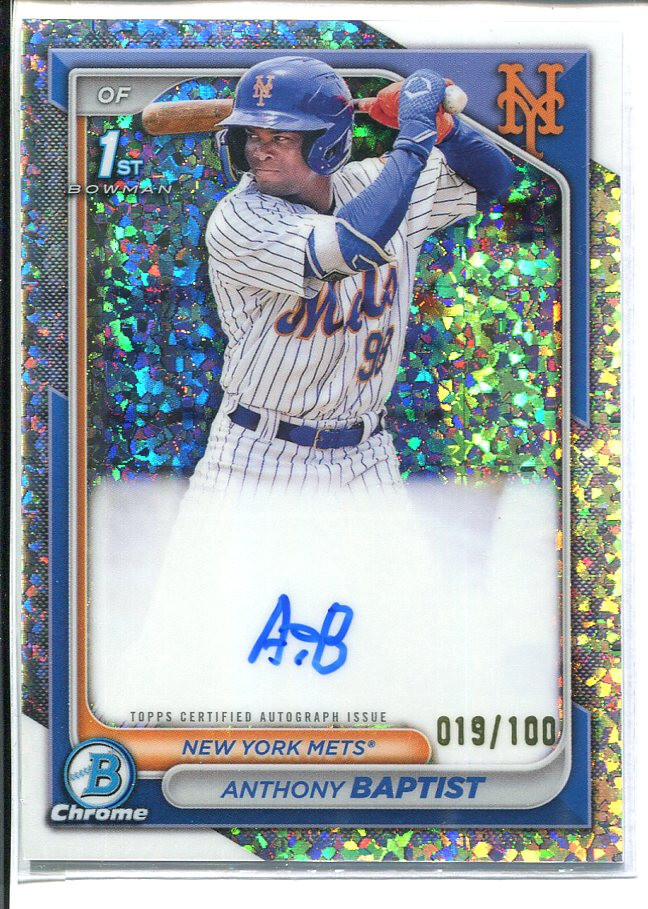 2024 BOWMAN CHROME 1ST RC ANTHONY BAPTIST MINI DIAMOND REFRACTOR AUTO /100