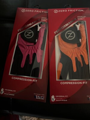 ZERO FRICTION Junior Compression Golf Glove Left Hand Orange