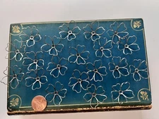 20 Vintage Silver Metal Flower Setting Stacking Bendable Jewelry Finding Lot￼