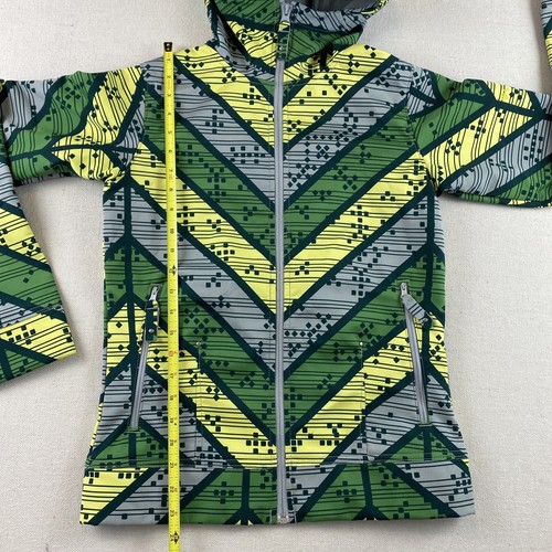 Columbia Jacket Boys Juniors XL 18 Green Geometric Omni Shield Soft Shell Hooded - Picture 5 of 13