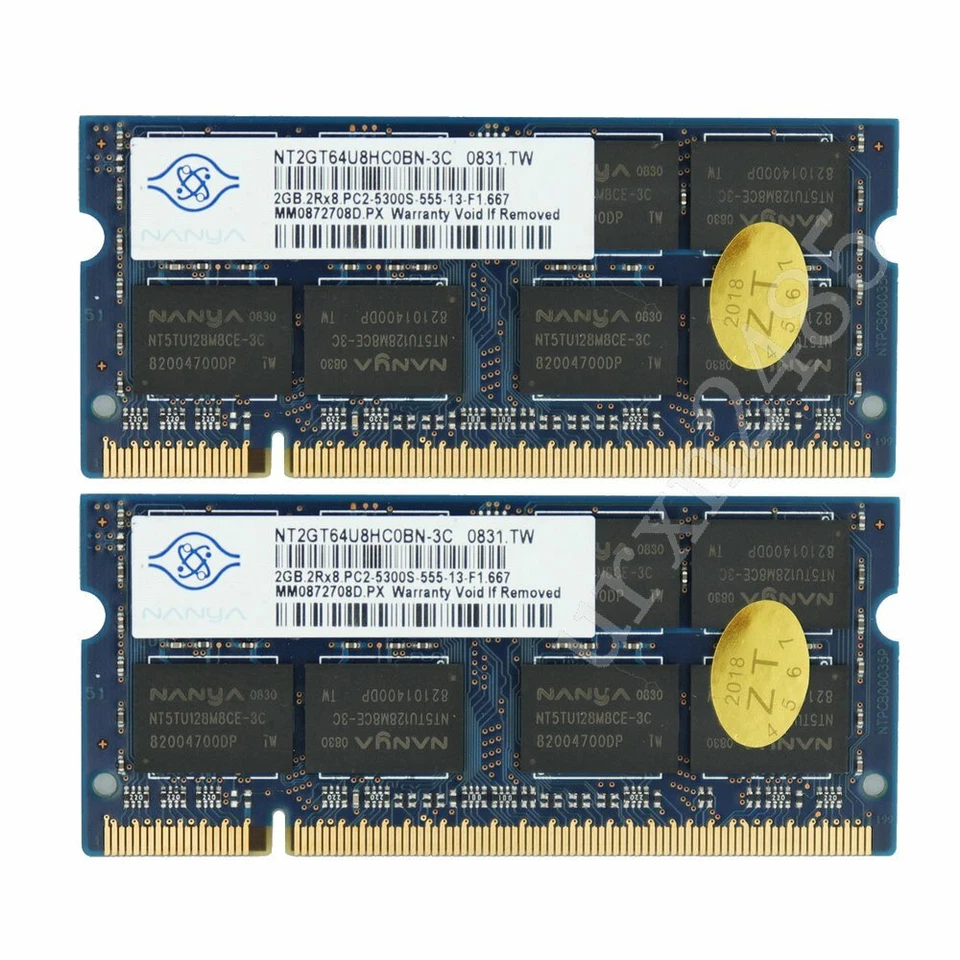 16GB 8GB 4GB 2GB DDR2 667MHz PC2-5300S SODIMM Laptop Memory SDRAM NANYA LOT BT - Image 4 of 4