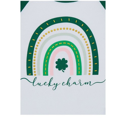 Way To Celebrate Baby Girls Short Sleeve "Lucky Charm" Tshirt Size 12M NEW - Picture 2 of 3