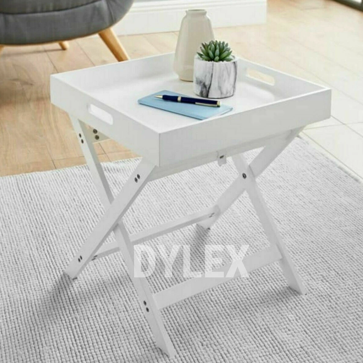 White folding coffee table deals