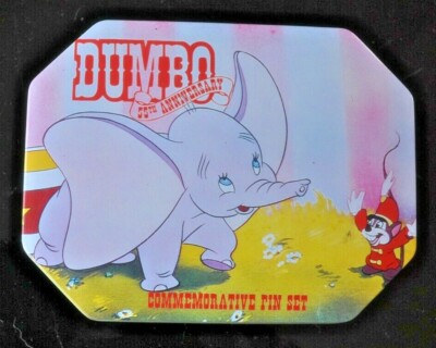 Disney Dumbo 55th Anniversary Commemorative Pin Set of 6 in Tin Box