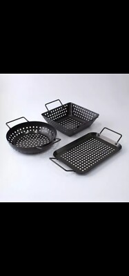 Char-Broil 3 Piece Topper Grilling Set NEW Grill Pans 