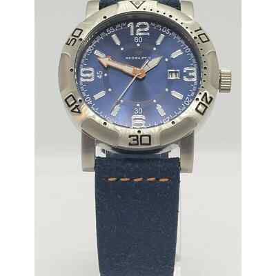 redshift 7 watch men's stainless steel genuine leather water