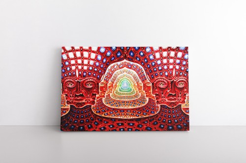Trippy Psicodélico Arte de Pared Impresión en Lona Enmarcada Decoración del Dormitorio | DMT Viaje con Ácido - Imagen 10 de 11