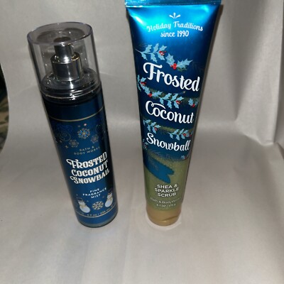 B&BW Frosted Coconut Snowball Spray Mist & Shea Sparkle Scrub