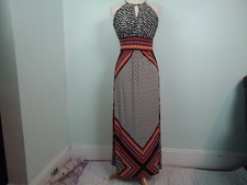 Roz & Ali Women’s Sleeveless Maxi Dress Back Button Size 4