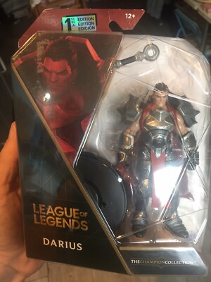 DARIUS LEAGUE OF LEGENDS FIGUR 1. AUFLAGE 12cm mit Axt und Ständer Neu Versiegelt.