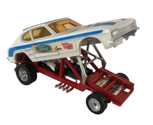 Corgi Toys 1972 Ford Capri Vintage Diecast The Santa Pod Glo-worm Dragster VGC