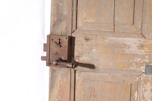 alte Holztür Tür Holz Kassettentür Eingangstür Zimmer rechts 196 x 90 x 3,2cm - Bild 5 von 12