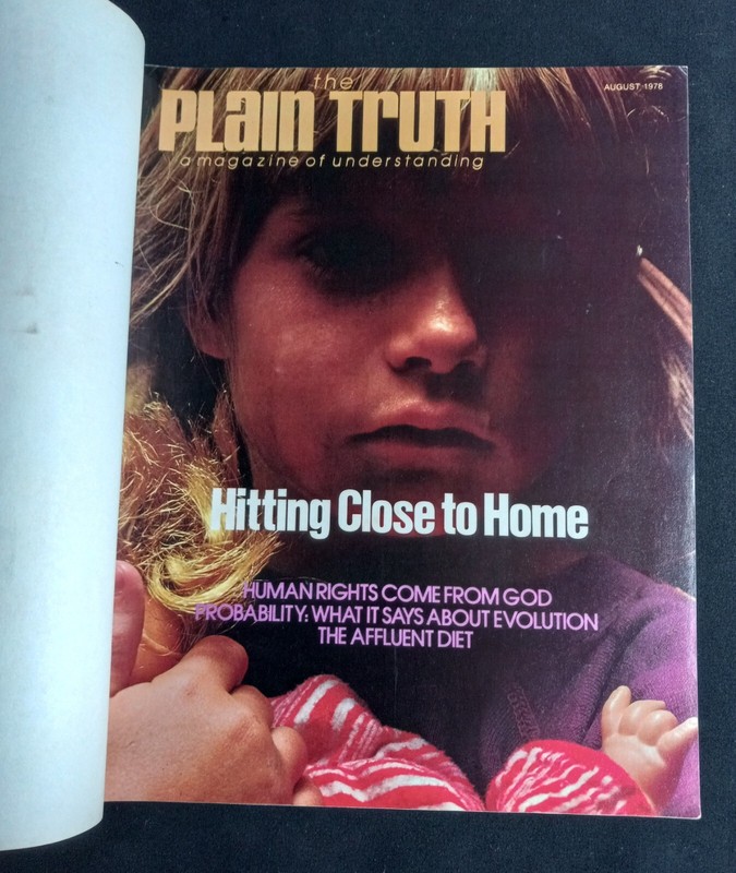 Vintage PLAIN TRUTH  AUGUST 1978 Vol. XLIII No. 7 W/ ORIGINAL DUST JACKET