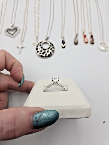 48 Piece Lot NEW 925 Sterling Silver Jewelry 158 Grams Sellable Pendants Rings - Picture 8 of 24