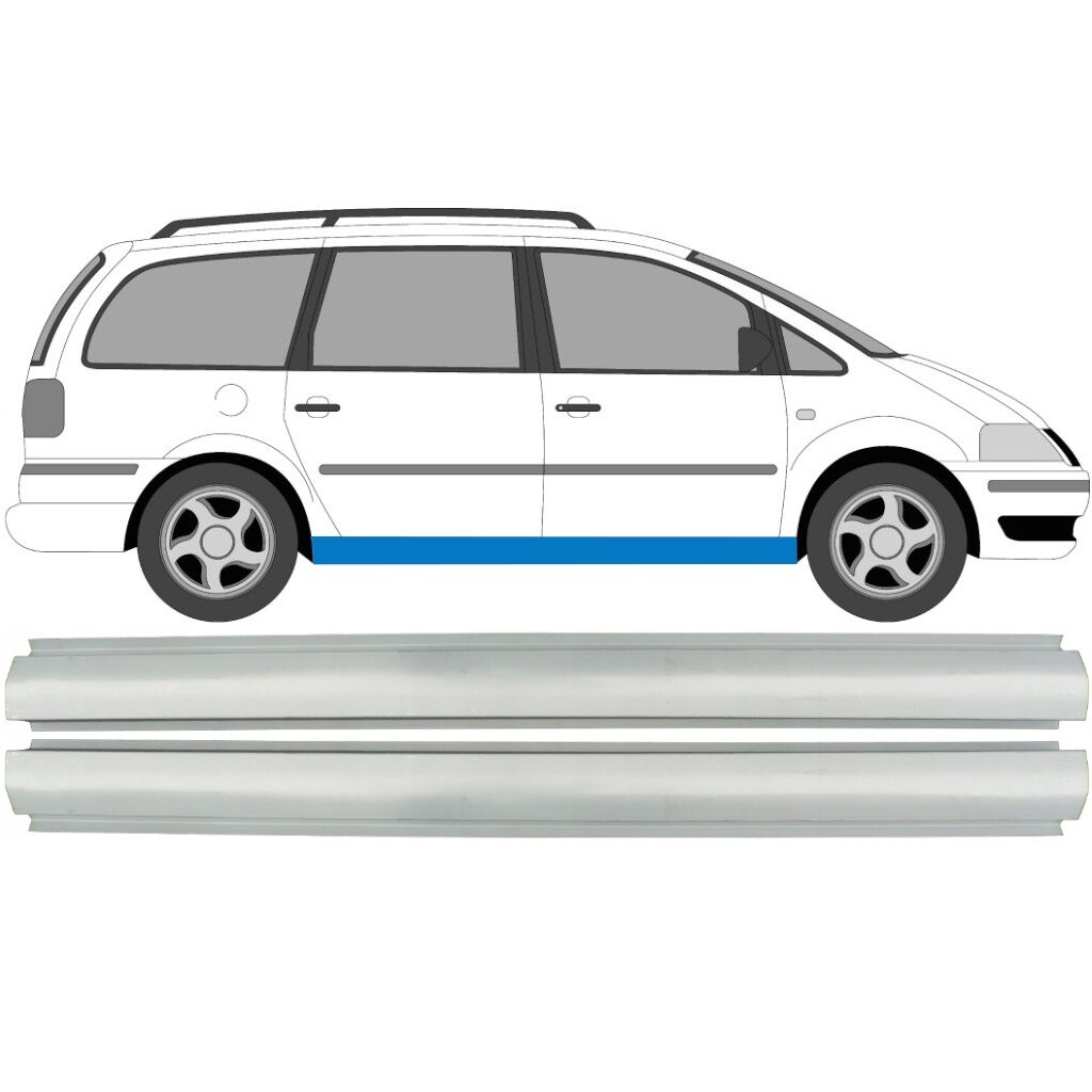 VOLKSWAGEN SHARAN ALHAMBRA 1995-2010 2x SILL REPAIR PANEL ROCKER PANEL / PAIR
