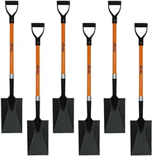 6Pack Ashman Spade Shovel  41 Inches Long D Handle Grip Premium Quality