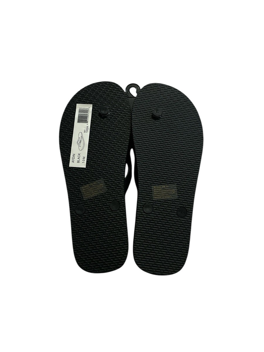 True Religion Men's Flip Flop Sandal Sz 10 Black NEW Free Shipping