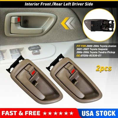 2X Inside Driver Front+Rear Door Handle w Bezel For TOYOTA SEQUOIA TOYOTA TUNDRA
