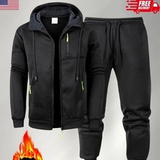 Men  s Autumn Sportswear Tracksuit   Hooded Zipper Jacket  Jogger Pants Set