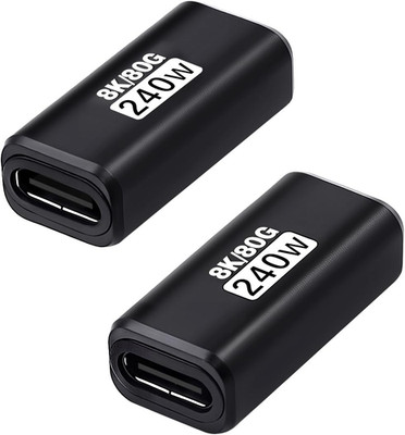 80Gbps USB C Female to Female Adapter 2Pack, | 8K 240W Only for Usb4/Thunderbolt