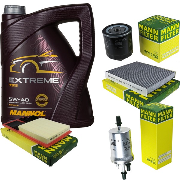 Inspektionspaket 5L Mannol Extreme 5W-40 FüR VW Polo 1.4 Seat Ibiza IV Skoda-image