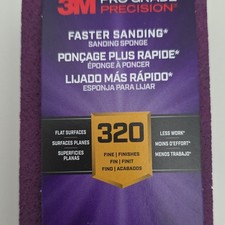 3M Pro Grade Precision Sanding Sponge, 320 Grit ANSI, Fine Grade