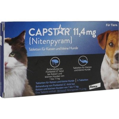 3x CAPSTAR 11,4 mg Tabletten f.Katzen/kleine Hunde 6 ST PZN 1276359