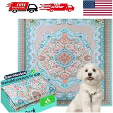 Washable Puppy Pee Pads for Dogs with Pheromones Bohem 24" X24" 2 Pack , Traini