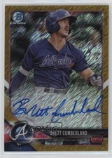 2018 Bowman Chrome HTA Gold Shimmer Refractor 25/50 Brett Cumberland Auto 1q5