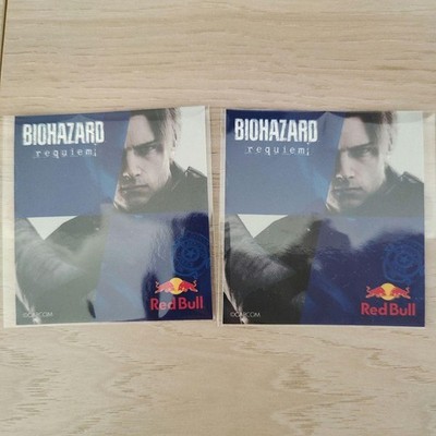 Red Bull Resident Evil 9 Leon Requiem Limited Edition Stickers Set of 2