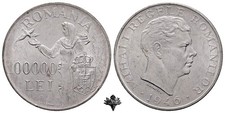 RUMÄNIEN 100000 lei 1946 SILVER Silbermünze Mihai I Romania