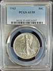 1943 Silver Walking Liberty Half Dollar PCGS AU55