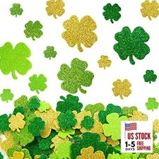 Glitter Shamrock Stickers for Kids 650 Pcs Foam Shamrock Craft Sticker St