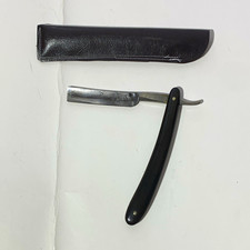 A. Barrett & Sons Piccadilly Black Straight Razor w/ Sleeve Shave Ready or Close