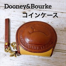 Vintage Dooney Bourke Big Duck All Weather Brown Leather Wristlet Coin Purse