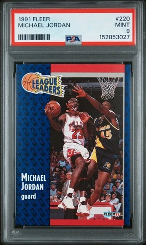 1991 FLEER #220 MICHAEL JORDAN PSA 9