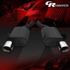 4" STAINLESS ROUND MUFFLER TIP AXLE CAT BACK EXHAUST FOR 2005-2010 FORD MUSTANG