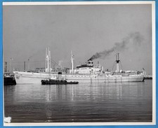 1940-1960s Oiler Tanker SS Kronviken and Tug Boat Original 8x10 Photo #2