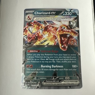 Charizard ex - Double Rare SV03: Obsidian Flames 125/197 Holo NM .