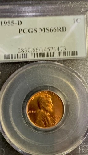 1955-D LINCOLN 1C MS66 RD