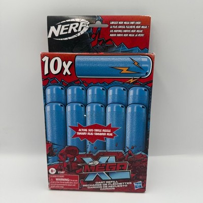 Nerf Mega XL Dart Refill 10 Pack Blue Whistling Foam Darts Hasbro F1597 NEW