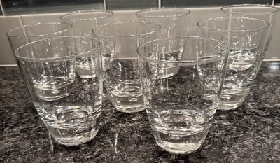Bormioli Rocco Luna Glass set a of 8 Double Old Fashion 4.3''T 3.4''Dia Italy