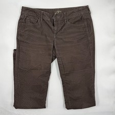 LOFT Womens Modern Straight Size 4 Brown Corduroy Mid Rise Straight Leg Pants